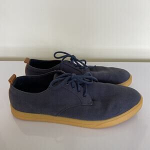 Clae Ellington Textile Shoes Mens Size 8.5 Blue Gum Sole Casual Canvas Lace Up